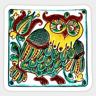 Owl painted decor Sticker